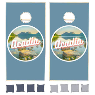 Acadia National Park Maine Nature Landscape Lake Cornhole Set