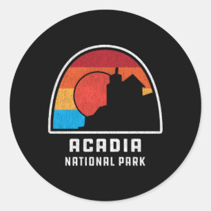 Acadia National Park Maine Outdoor Style Classic Round Sticker