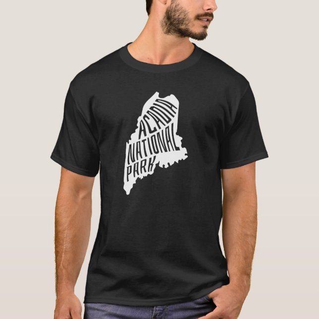 Acadia National Park, Maine Outline - Travel T-Shirt (Front)