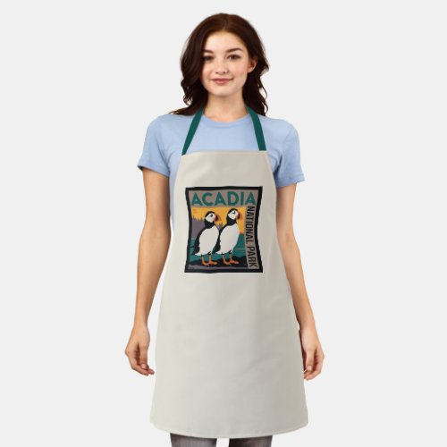 Acadia National Park Maine  Puffins Apron