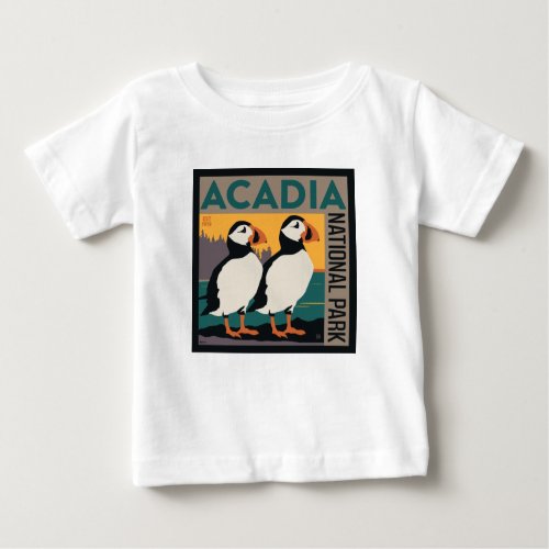 Acadia National Park Maine  Puffins Baby T_Shirt