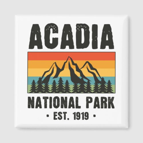 Acadia National Park Maine Retro Vintage Magnet