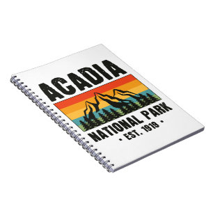 Acadia National Park, Maine Retro Vintage Notebook