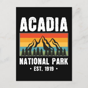 Acadia National Park, Maine Retro Vintage Postcard