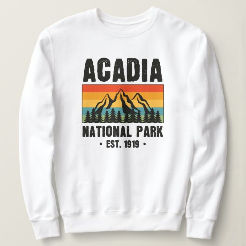 Acadia National Park Maine Retro Vintage Sweatshirt