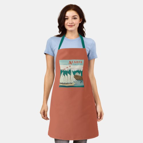 Acadia National Park Maine  Sailboat  Whale Apron