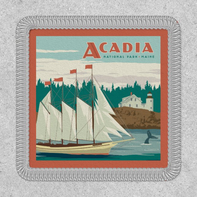 Acadia National Park, Maine | Sailboat & Whale Patch (Front)