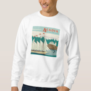 Acadia National Park, Maine Sailboat & Whale Sweatshirt