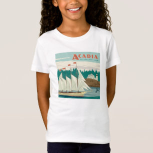 Acadia National Park, Maine   Sailboat & Whale T-Shirt