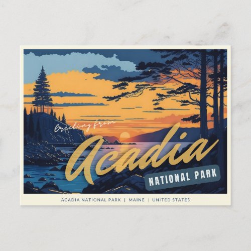 Acadia National Park Maine United States Postcard