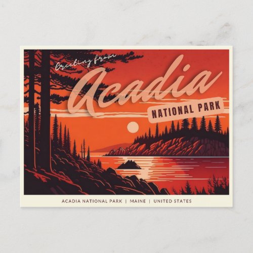 Acadia National Park Maine United States  Postcard