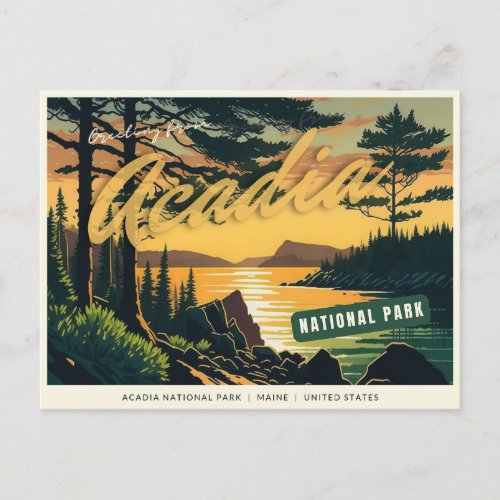 Acadia National Park Maine United States Postcard