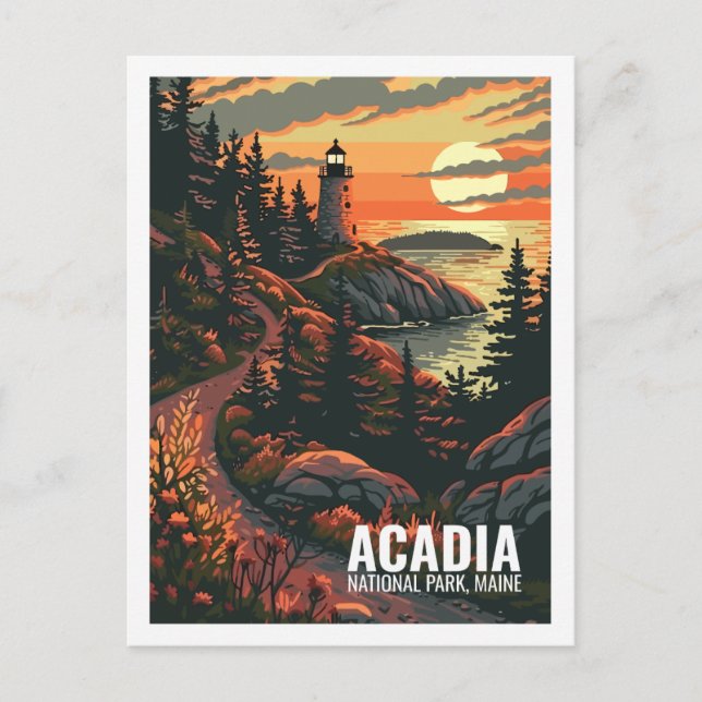Acadia National Park Maine USA National Parks Postcard (Front)