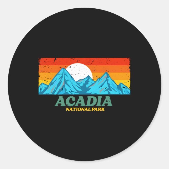 Acadia National Park Maine Visitor Classic Round Sticker (Front)