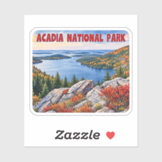 Acadia National Park Maine Watercolor Sticker