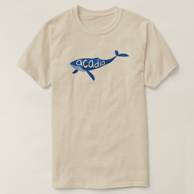 Acadia National Park Maine Whale T-Shirt (Design Front)