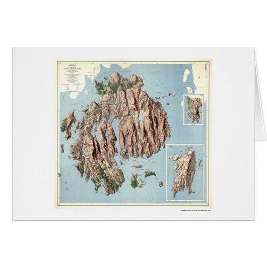 Acadia National Park Map 1960 Cards (Front Horizontal)