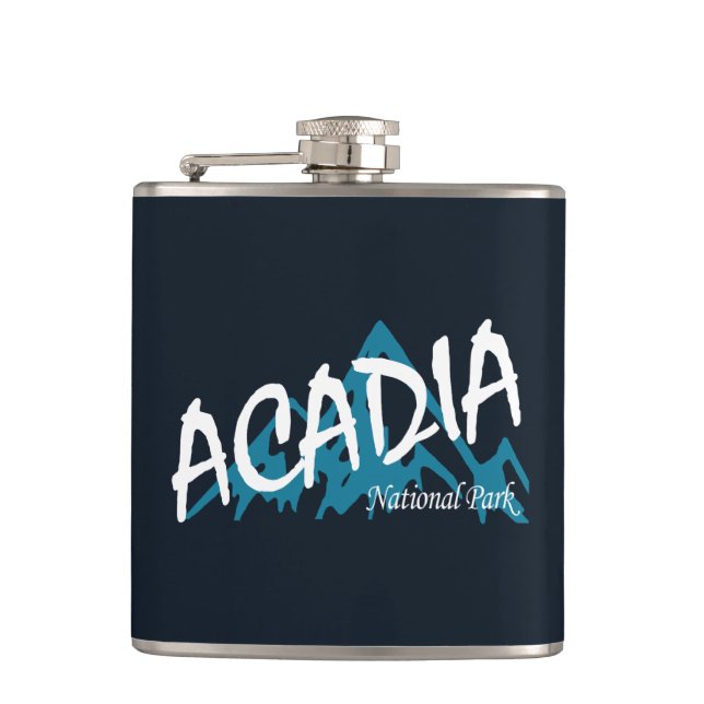 Acadia National Park Mountains Flask (Front)