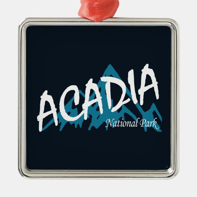 Acadia National Park Mountains Metal Ornament (Front)