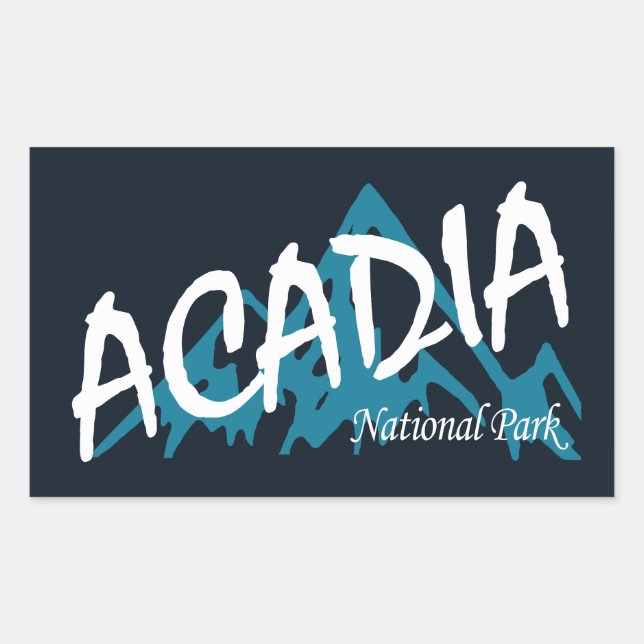 Acadia National Park Mountains Rectangular Sticker (Front)