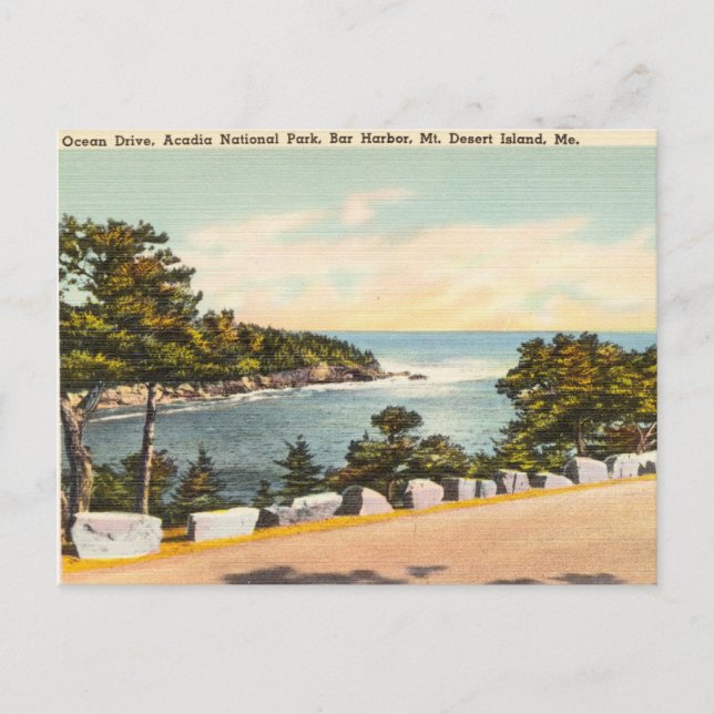 Acadia National Park, Mt. Desert Island, Maine Postcard (Front)