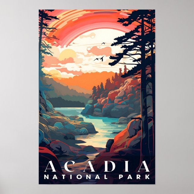 Acadia National Park, National Parks Wall Poster (Front)