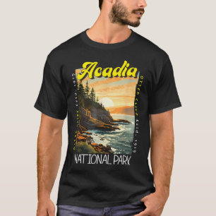 Acadia National Park Otter Cliff Maine Distressed T-Shirt
