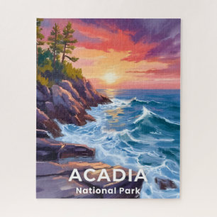 Acadia National Park Otter Cliffs Maine Travel Jigsaw Puzzle