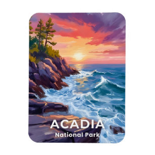 Acadia National Park Otter Cliffs Maine Travel Magnet