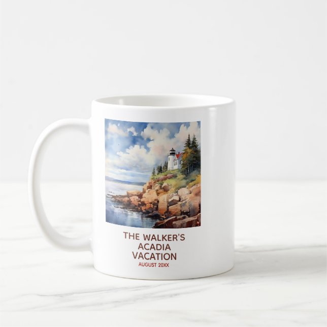 Acadia National Park - Park Bass Harbor Lighthouse Coffee Mug (Left)