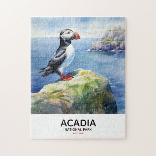 Acadia National Park _ Perched Puffin Jigsaw Puzzle