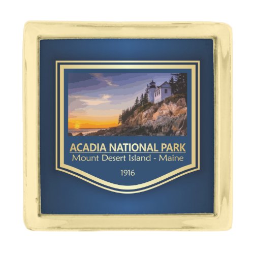Acadia National Park PF2 Gold Finish Lapel Pin