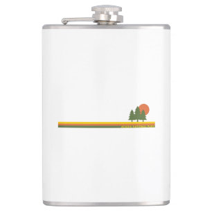Acadia National Park Pine Trees Sun Flask