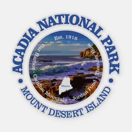 Acadia National Park rd2 Sticker