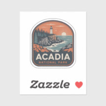 Acadia National Park Retro Emblem
