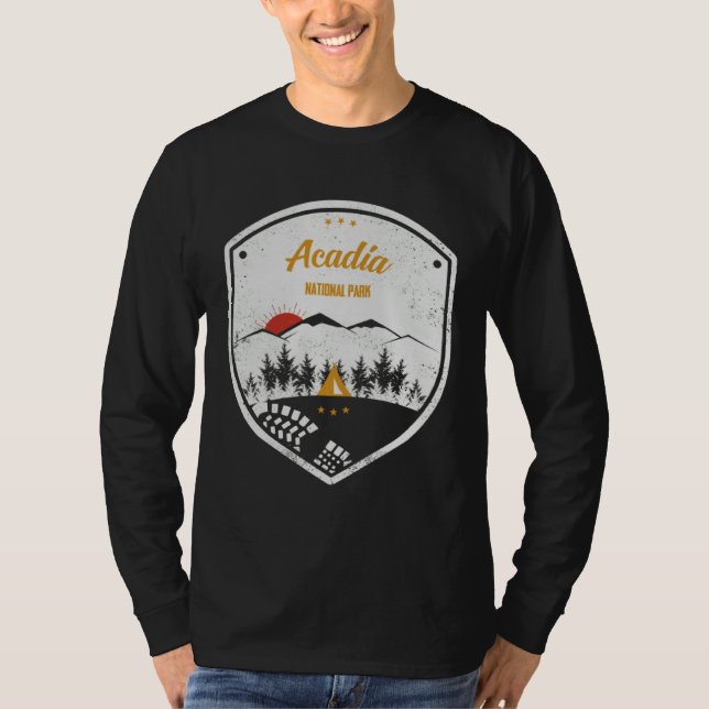 Acadia  National Park Retro Souvenir T-Shirt (Front)