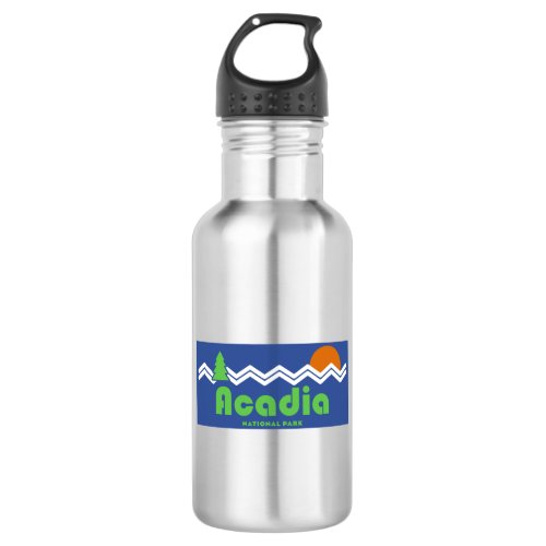 Acadia National Park Retro Stainless Steel Water Bottle