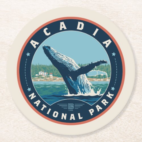 Acadia National Park Round Paper Coaster