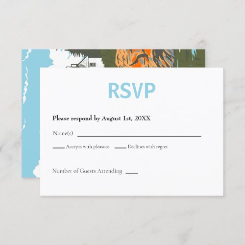 Acadia National Park RSVP Card Retro