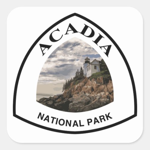 Acadia National Park Square Sticker