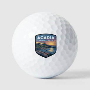 Acadia National Park Sunset Badge Golf Balls