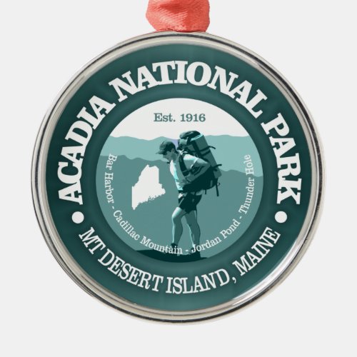 Acadia National Park T Metal Ornament