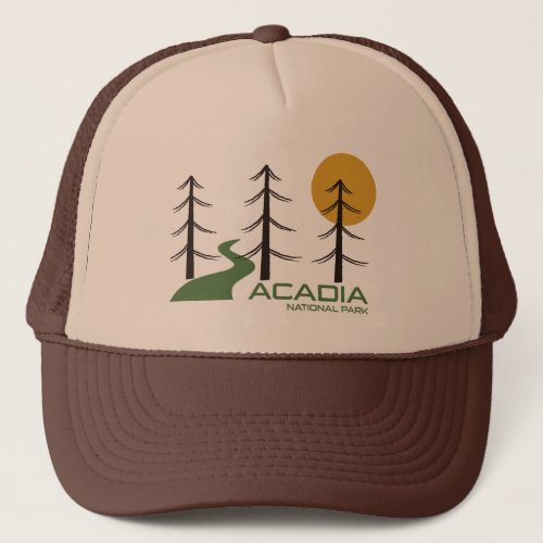 Acadia National Park Trail Trucker Hat