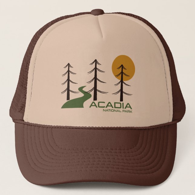 Acadia National Park Trail Trucker Hat (Front)