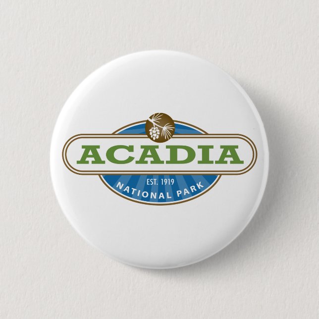 Acadia National Park USA Pinback Button (Front)