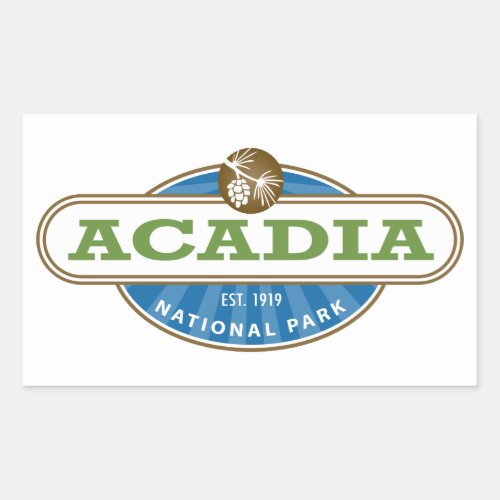 Acadia National Park USA Rectangular Sticker