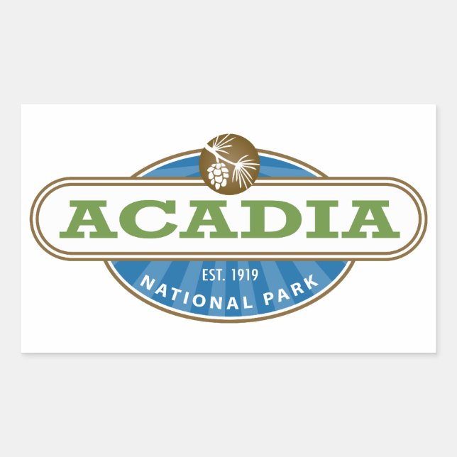 Acadia National Park USA Rectangular Sticker (Front)