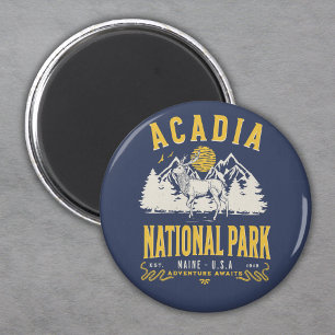 Acadia National Park Vintage Landscape Magnet