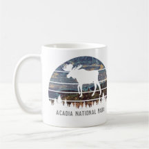 Acadia National Park Vintage Moose Customizable