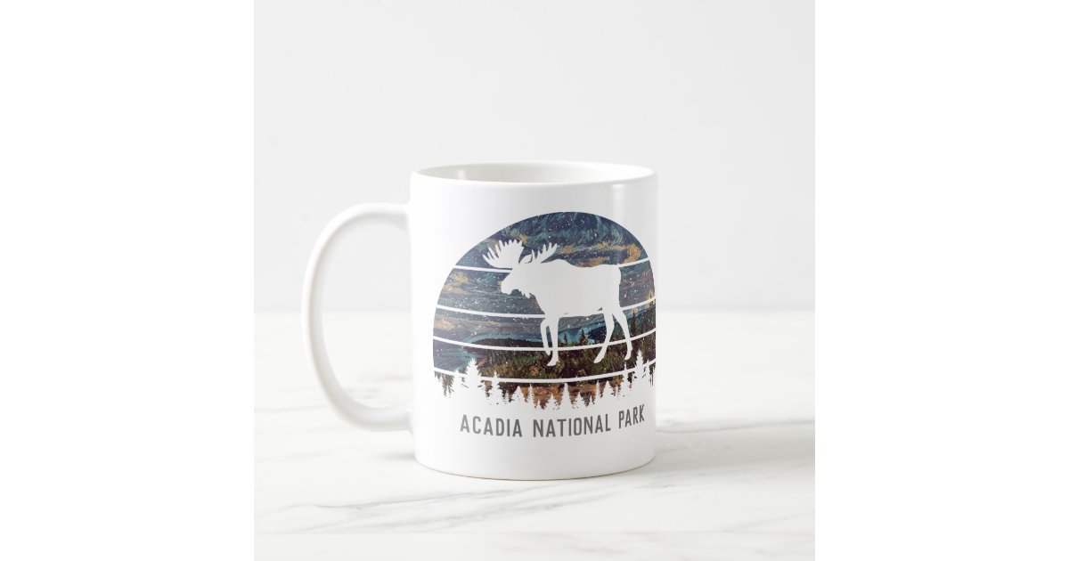 Acadia National Park Vintage Moose Customizable Coffee Mug | Zazzle.com